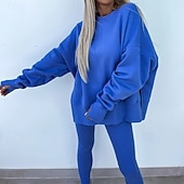 levne teplákové soupravy-Dámské Tepláková souprava Mikina s kapucí Legíny na běhání Rozparek Jednobarevné Celotělové oblečení Jaro Podzim Černá Růžová Tělocvična Výcivk Běh Vysoký pas Větruvzdorné Lehká váha Odvod vlhkosti