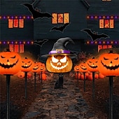 billige Halloween rekvisittbelysning-Solcelledrevet bærbar dekorativ landskapslampe vanntett gulvplugglampe festlig feststemning gårdsplasslampe gresskar plenlampe led hengende lys gårdsplass hagelandskapslampe 1 stk