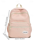 abordables Sacs à dos de Collège-Sac à dos rose pour fille, idéal pour l&#039;école et le quotidien – cartable léger avec poche zippée sur le devant, idéal pour les adolescentes et les étudiants.