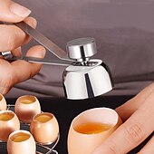 cheap Kitchen Utensils &amp; Gadgets-Stainless Steel Egg Shell Opener 304 Steel Tool for Opening Soft Boiled Eggs Century Eggs and Glutinous Rice Eggs Easy Eggshell Cutter for Home Kitchen Use