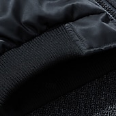 preiswerte Kunstlederjacke-Herren Kunstlederjacke Bomberjacke Bikerjacke Motorradjacke Urlaub Täglich Winddicht Warm Tasche Frühling Herbst Buchstabe Mode Klassisch Stehkragen Regulär Schwarz Armeegrün Dunkelblau Jacken