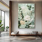 preiswerte Ölgemälde-Mintura handgefertigte 3D-Textur-Blumenölgemälde auf Leinwand, Wandkunst, Dekoration, modernes abstraktes Bild für die Inneneinrichtung, gerolltes, rahmenloses, ungedehntes Gemälde