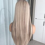 economico Parrucche lace front capelli veri-Capelli umani 13x6 Fronte in Pizzo 13x4 Fronte in Pizzo Parrucca Riga Libera Capelli brasiliani Liscio Marrone Chiaro Multicolore Parrucca 130% 150% 180% Densità dei capelli con Capelli di Bambino