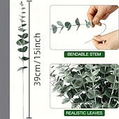 Недорогие Искусственные растения и цветы-50 пучков искусственных стеблей эвкалипта, реалистичная искусственная зелень для свадебных букетов, центральных композиций, декора дома и офиса, уличных композиций, украшений для вечеринок и