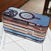 olcso iPhone-tokok-telefon Ügy Kompatibilitás iPhone 16 15 14 Pro Max Plus iPhone 16e iPhone 13 Pro Max Fekete tok zsinórral Vezeték nélküli töltés támogatása Nem sárgul Színátmenet Szénrost