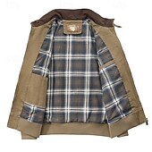 preiswerte Herrenjacken &amp; Herrenmäntel-Herren Bomberjacke Freizeitjacke Urlaub Täglich Tasche Frühling Herbst Einfach Mode Klassisch Revers Regulär Schwarz Kamel Armeegrün Beige Jacken
