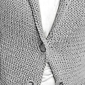 cheap Men&#039;s Cardigan Sweater-Men&#039;s Sweater Cardigan Sweater Ribbed Knit Regular Tops Knitted Plain Notch Modern Contemporary Casual Casual Daily Wear Clothing Apparel Winter Gray M L XL