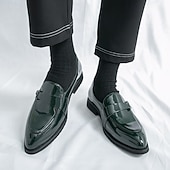 billige Loafers-herresko i skinnende gull – metalliske slip-on-sko til bryllup, kveldsgallaer og forestillinger