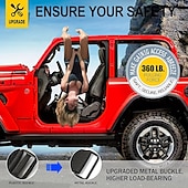 cheap Car Organizers-1Pcs Heavy Duty Grab Bar Handles for Jeeps UTVs and Quads with 3 Straps Design Fits 1 1/2 to 3 Inch Roll Bars Secure Left-Hand Access for Enhanced Safety Durable Nylon Straps