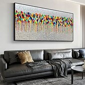 preiswerte Ölgemälde-Mintura handgefertigte abstrakte, farbenfrohe, strukturierte Ölgemälde auf Leinwand, Wandkunst, Dekoration, modernes abstraktes Bild für die Inneneinrichtung, gerolltes, rahmenloses, ungedehntes