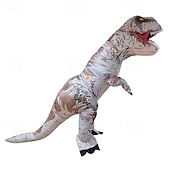 olcso Halloween-vicces felfújható t-rex jelmez gyerek, dinoszaurusz felfújható jelmez, overál levegő felrobbantó halloween cosplay jelmez