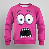 economico Pattern 3D-Per uomo Cartoni animati 3D Felpa Maglia Manica Lunga Felpa Girocollo Casual Punk &amp; Gotico Stampa digitale Feste Abbigliamento casual alla moda Grafico Tutte le stagioni