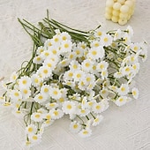 cheap Artificial Plants &amp; Flowers-26-Pack Artificial Chamomile Flowers, Realistic White Faux Wedding Bouquets, INS Style Floral Decor for Home, Office, Outdoor Garden, Wedding Arrangements, Wall and Fence Hanging, Arch Decorations, and Photography Props