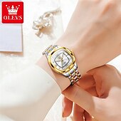 abordables Montres mécaniques-la nouvelle montre d&#039;affaires pour femme à cadran carré Olevs, étanche, affichage lumineux du jour du calendrier, montre mécanique entièrement automatique, montre-bracelet de sport pour femme à la
