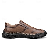 billiga Slip-ons och loafers till herrar-herrloafers i mjuk konstläder – halkfria promenadskor för vardagskomfort och bilkörning