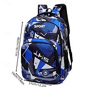 abordables Sacs à dos de Collège-Sac à dos d&#039;école camouflage géométrique pour garçon – cartable sportif et léger pour les collégiens et les lycéens