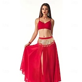abordables Tenues de danse du ventre-Pièces de monnaie danse du ventre hanche écharpe ceinture danse du ventre pièces jupes chaîne ceinture pour danse du ventre costume d'Halloween accessoire
