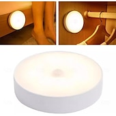 abordables Lumières intelligentes-Lampes à détecteur de mouvement d&#039;intérieur, veilleuses LED autocollantes, veilleuse rechargeable par USB, lumière chaude à intensité variable pour couloir, chambre, escaliers, cuisine, armoire,