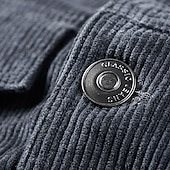 cheap Cargo Jackets-Men&#039;s Corduroy Jacket Cargo Jacket Casual Jacket Vacation Daily Pocket Fall Winter Plain Fashion Classic Lapel Regular Black Khaki Coffee Gray Jacket