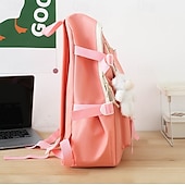 abordables Sacs à dos pour Enfants et Adolescents-Ensemble de sac à dos vert 5 en 1 pour filles avec de jolis accessoires – sac d&#039;école léger avec fourre-tout, trousse et pochette à cordon pour les adolescentes et un usage quotidien