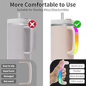 Недорогие Декоративные огни-6-цветная светодиодная подсветка ручки для стакана Stanley 40 унций/30 унций, удобная ручка для бутылки с водой для стакана Stanley, совместимая с аксессуарами для стакана Stanley 40 унций, подходит для использования на улице, на вечеринке, дома