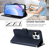 economico Cover per iPhone-telefono Custodia Per iPhone 16 Pro Max Plus iPhone 16 iPhone 16 Plus iPhone 16 Pro iPhone 15 iPhone 15 14 Pro Max Plus Custodia Portafoglio con Supporto Protezione Completa Con Cinturino da Polso