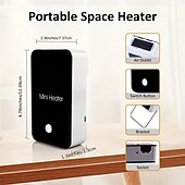 cheap Household Appliances-Portable Space Heater Mini Desk Heater Electric Fan Air Heater for Room/Office/Desk