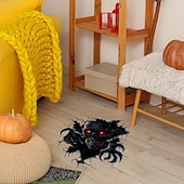 halpa Halloween-tarrat-Halloween-kallon rikkinäinen seinätarra, kauhutarra 3D-tarra makuuhuoneeseen ja olohuoneeseen, aavemainen kummitustalon sisustus, kuori ja kiinnitä seinätaide kotijuhliin