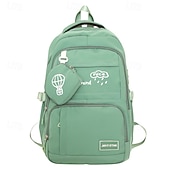abordables Sacs à dos de Collège-Sac à dos d&#039;école noir pour adolescent avec motif patch et pochette – sac à dos élégant pour les collégiens et les lycéens, prêt pour la rentrée