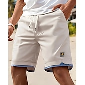 economico Pantaloncini casual-Per uomo Shorts Pantaloncini Estivi Pantaloncini casual Tasca Elastico in vita Coulisse Semplice Comodità Traspirante Corto All&#039;aperto Vacanza Canotta sportiva Casual Nero Blu