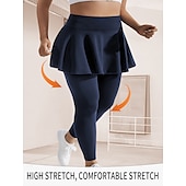 abordables Leggings lisos-Mujer Tallas Grandes pantalones Polainas Mallas De Deporte Longitud total Cintura Media Plano Bolsillos laterales 2 en 1 Confortable Levantamiento de tope Control de barriga Yoga Casual Diario Gris