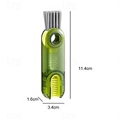 abordables Nettoyage de la cuisine-Lot de 3 brosses de nettoyage multifonctions 3 en 1, brosses en forme de U pour le bord et le couvercle des bouteilles d&#039;eau, thermos, biberons, nettoyage des espaces étroits, outil de nettoyage des