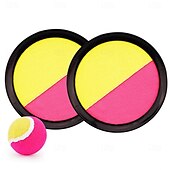economico Articoli per la casa-Set di gioco con palla appiccicosa con pagaia a ventosa, giocattolo colorato in plastica da lanciare e catturare per il divertimento in famiglia, attrezzatura sportiva interattiva all&#039;aperto per