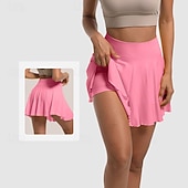 economico Shorts e motociclisti da yoga-Per donna Pantaloncini interni Gonne sportive 2 in 1 con tasche Vita Alta Pantaloni Palestra Athleisure Allenamento Estate Traspirante Tennis Golf Pickleball abbigliamento sportivo Abbigliamento