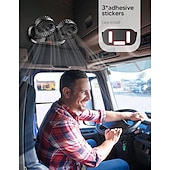 levne Dekorativní světla-Ventilátor do auta s dvojitou hlavicí, USB ventilátor do auta - bezkartáčový motor (modernizovaný z roku 2025), ventilátory do auta, které foukají studený vzduch - 3 rychlosti, 360° rotace, pro