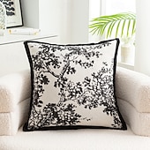 abordables Fundas de almohada-Funda de almohada de piel sintética de 45 x 45 cm, con diseño de rayas de algodón, para decoración del hogar, funda de cojín decorativa para sofá americano o coche.