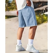 economico Pantaloncini casual-Per uomo Shorts Pantaloncini Estivi Pantaloncini casual Tasca Elastico in vita Coulisse Semplice Comodità Traspirante Corto All&#039;aperto Vacanza Canotta sportiva Casual Nero Blu