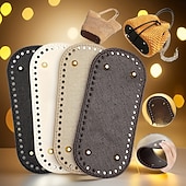 cheap Down to $30-3/4pcs Crochet Bag Bases 3.94*8.66inch with Holes - Assorted Colors Long Oval Shape for DIY Shoulder Bags &amp; Crafts Random Colors Purse Shapers