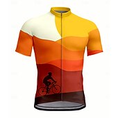 abordables Maillots pour hommes-Homme Maillot et Collant Avec Bretelles Velo Cyclisme Maillot et Collant Velo Cyclisme Maillot de cyclisme Manche Courte Cyclisme Maillot Top avec 3 poches arrière Résistant aux UV Séchage Rapide