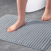 cheap Absorbent Bathroom Rug-Ultra Soft Bath Mat Charcoal Infused Memory Foam 17&quot; x 24&quot;, Bath Rugs for Bathroom Non-Slip, Thick &amp; Water Absorbent Bathroom Rugs, Room Accessories Shower Floor Mat, Washable
