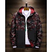 preiswerte Wasserdichte Jacken-Herren Wanderjacke Hardshelljacke Außen Wasserdicht Winddicht Wanderoutfits Wanderbekleidung Frühling Herbst Oberteil Jagd Camping / Wandern / Höhlenforschung Reisen Patchwork Schwarz Rot Blau