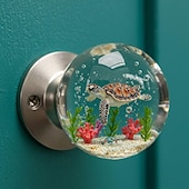 abordables Sculptures-Poignée de porte décorative unique en résine incrustée, design artistique, poignée d&#039;armoire artistique faite à la main pour portes intérieures, tiroirs, placards, décoration intérieure