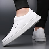 billige Sneakers til herrer-Herre Treningssko Gange Fritid Mikrofiber Bekvem Sklisikker Pustende Nylonteip Tøfler Svart Hvit Blå Sommer Vår
