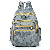 abordables Sacs à dos de Collège-Sac à dos en similicuir avec motif koi et lotus en relief – Sac d&#039;école à l&#039;esthétique bohème pour adolescents et amateurs d&#039;art