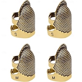 economico arti, mestieri e cucito-Confezione da 4 dita da cucito con protezione per le dita regolabile, protezione in metallo per spilli, aghi per cucire, quilting, accessori per il fai da te, strumenti per cucire e ricamo (2 misure)