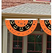 voordelige Halloween Buitendecoratie-Halloween-waaiervlag, slinger voor buiten, vlag voor buiten, Halloween-tuinhek, hangende griezelige pompoenbanner, vlag voor op tafel, herfstkamerdecoratie, esthetische Halloween-verjaardagsfeestjesdecoratie.