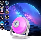 ieftine Lumini Interior-Proiector Galaxy Star cu difuzor, lumină de noapte LED cu 256 de moduri pentru copii și adulți, aplicație/telecomandă, rotire 360°, decor perfect pentru cameră&amp;amp;proiector aurora cadou