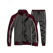 economico Tute da ginnastica-Per uomo Tuta da Ginnastica Pantaloni da Tuta Cerniera completa Athleisure Autunno Manica Lunga Protezione Solare Antivento Leggero Pesca Escursionismo Corsa abbigliamento sportivo Abbigliamento