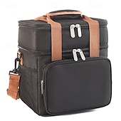 billiga bagage- och reseförvaring-lunchväska för kvinnor och män för skolstart, kontorspicknick, vandring, strand, dubbellager, stor kapacitet, isolerad crossbody-lunchväska, vattentät kylväska för utomhuspicknick