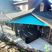 abordables Protection Solaire-1 voile d&#039;ombrage triangulaire d&#039;extérieur résistant aux UV, utilisé pour les pavillons, les jardins, les piscines, bleu ciel